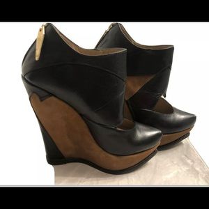Atalanta Weller Jake Leather Booties Black Sz 36